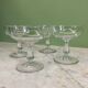 4 coupes à champagne Baccarat cristal uni forme gondole