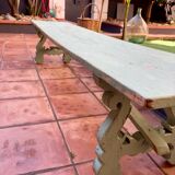 Raw wood bench