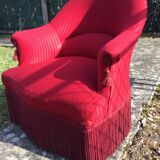 Fauteuil crapaud rouge