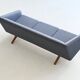 Illum Wikkelso model ML-90 three-seater sofa Laursen Denmark 1960