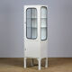 Vintage iron and glass medical cabinet, 1970s