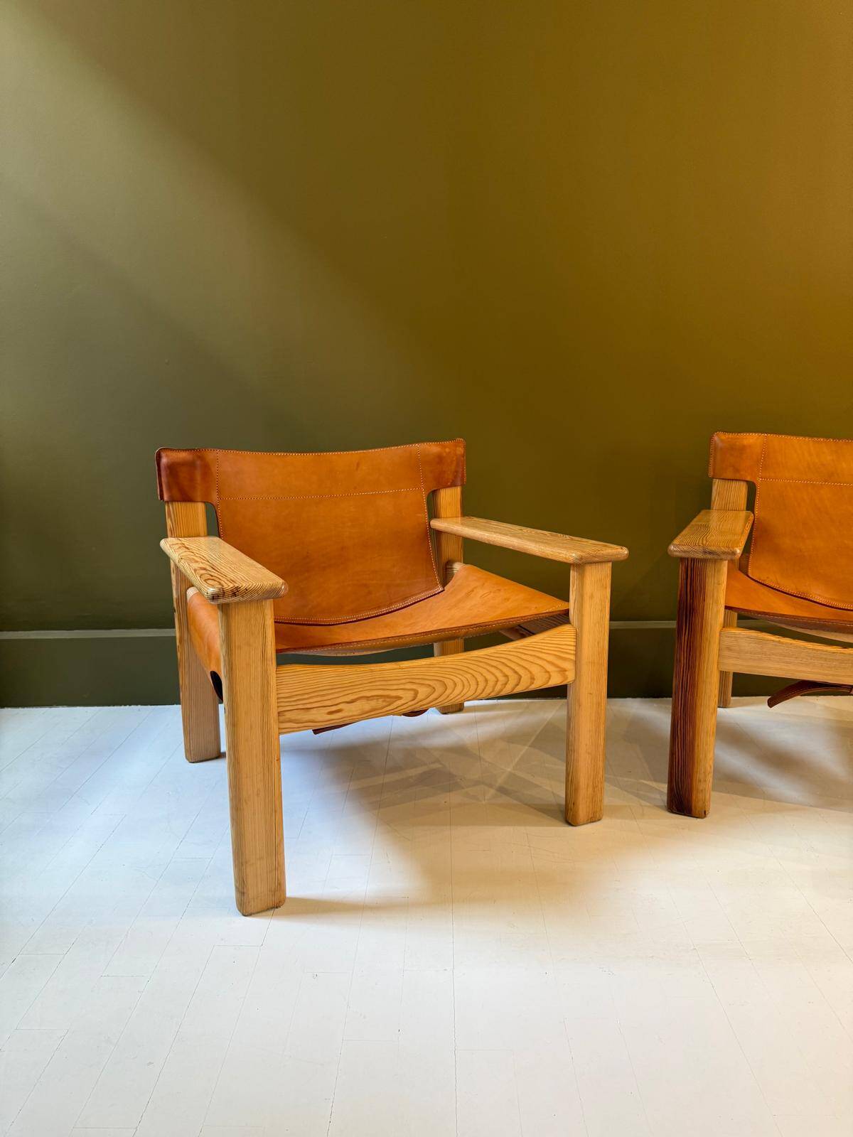Natura armchair in pine and leather - Karin Mobring for Ikea, 1970