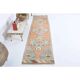 Vintage Turkish Hand-Knotted Wool Cotton Orange Runner Rug 69x271