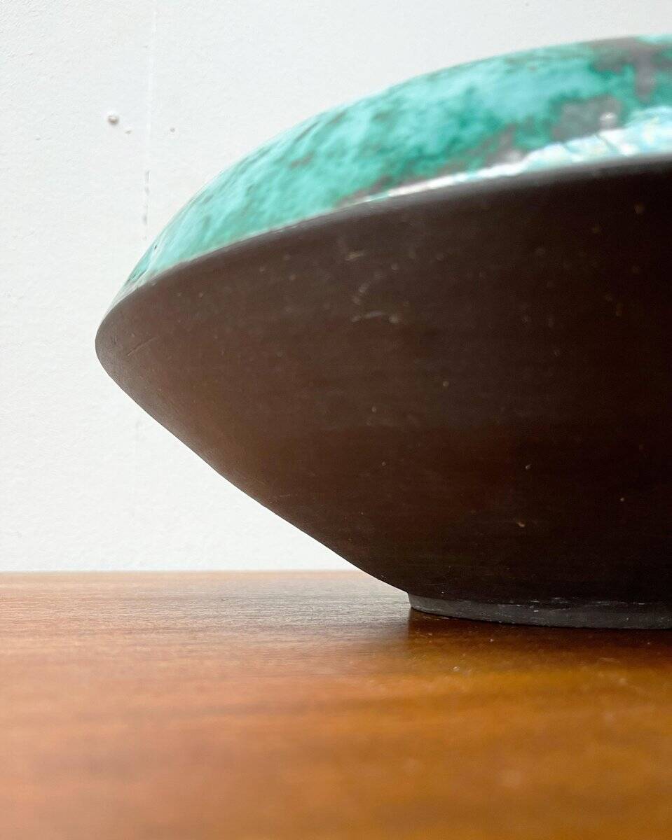 Grand bol de poterie d'atelier allemand du milieu du siècle de BKW Böttger Keramik Wandsbek, Hambourg, années 1960