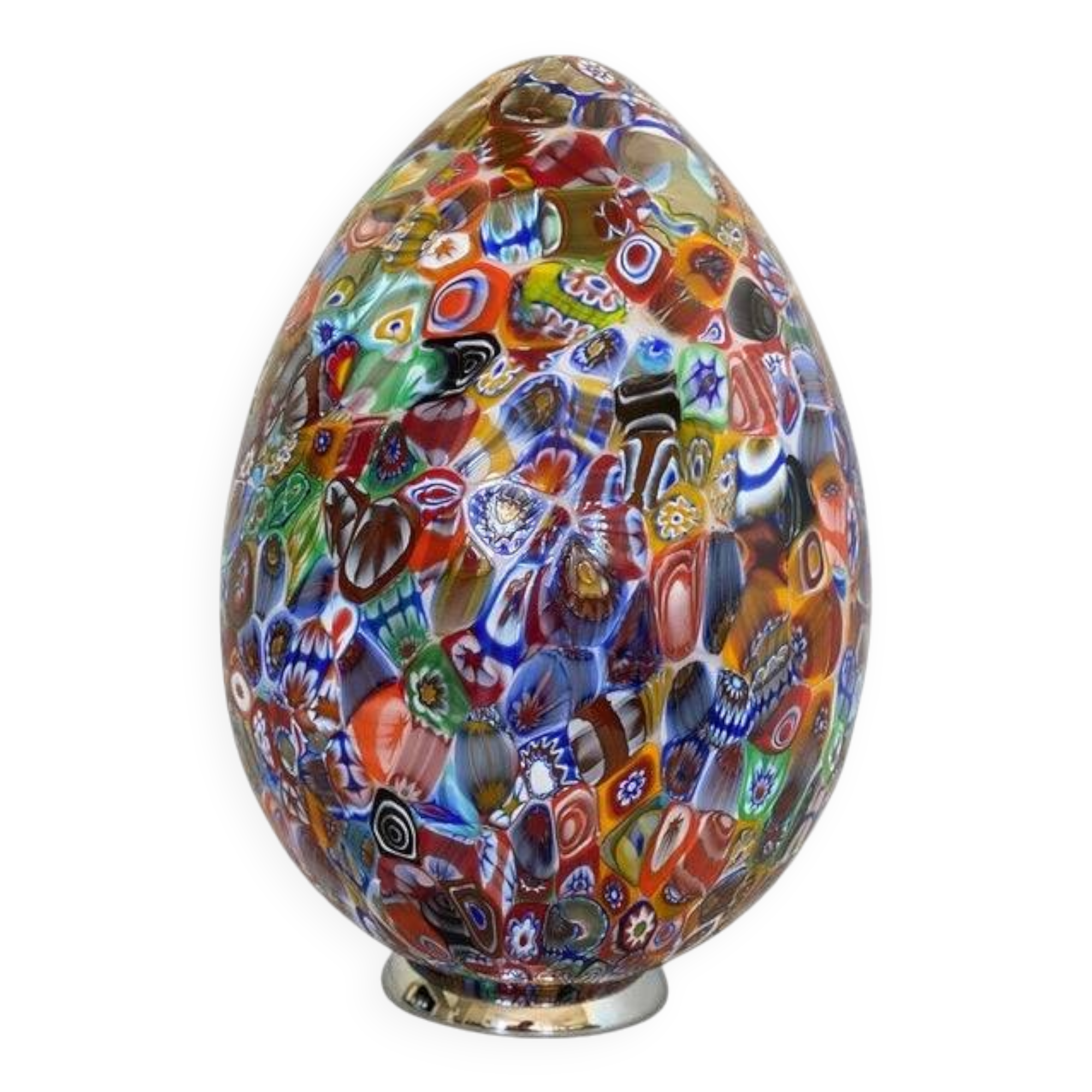 Contemporary Murano Glass Style Venetian Multicolored Millefiori Murrine Table Lamp