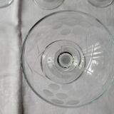 6 engraved champagne glasses