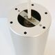 Grand plafonnier lustre cylindre en acier brossé 1970 vintage space age seventies funky 70's