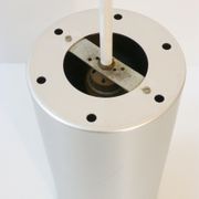 Great ceiling light chandelier cylinder in brushed steel 1970 vintage space age 70's funky seventies