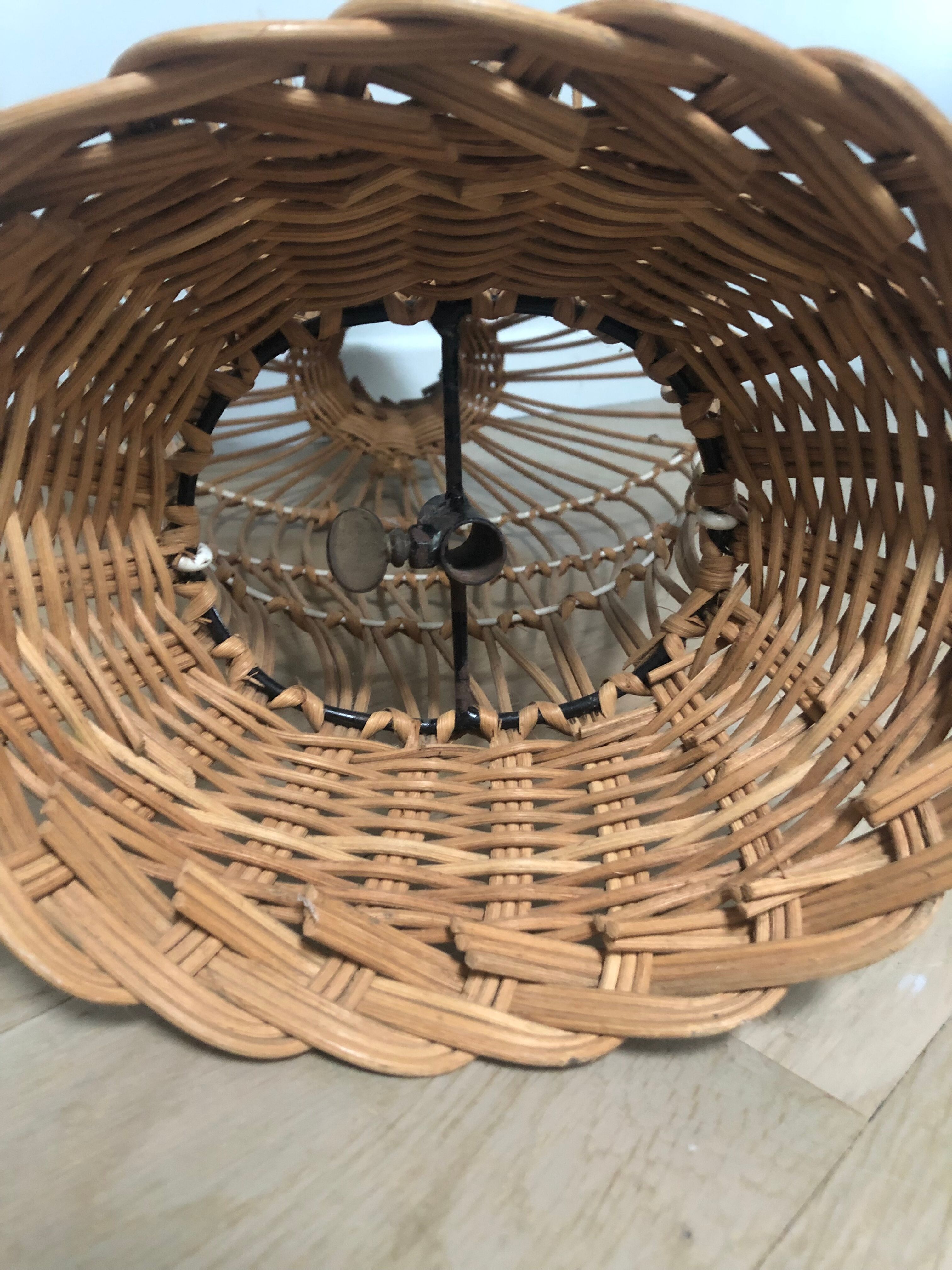 Wicker rattan bust mannequin