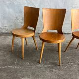 Set de 4 chaises bistrot Baumann, 1960