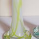 Duo of makora blown glass soliflores (krosno, poland) 1970s