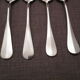 Set of 6 small old silver metal spoons mismatched