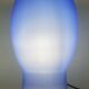 Lampe champignon en pâte de verre bleu et blanc