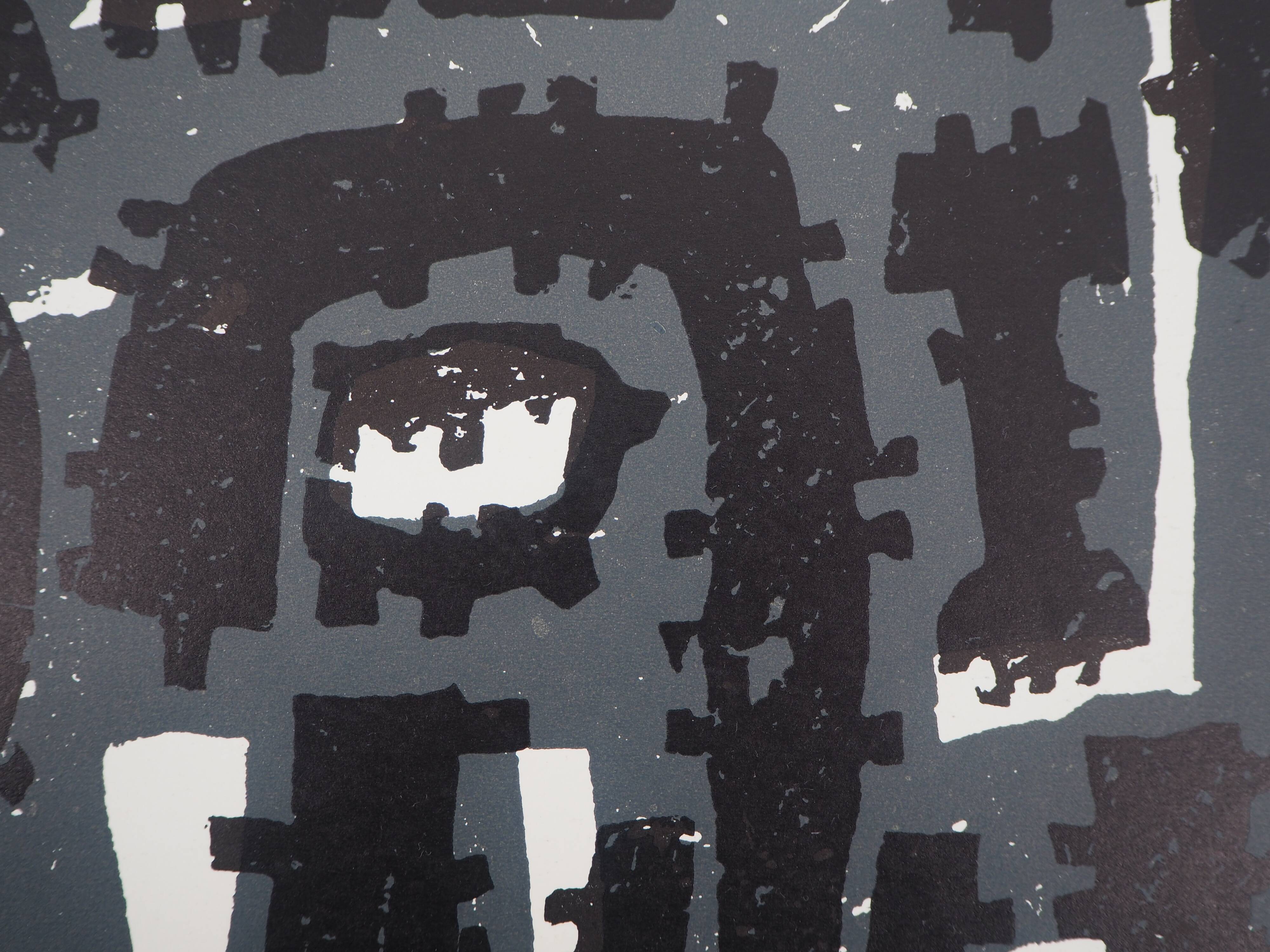 Raoul ubac: composition - original woodcut