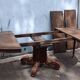 19th century round walnut dining table
