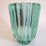 Art deco pressed glass vase, pierre d'avesn.