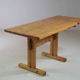 Table of solid pine arcs with extension, France 1970