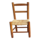 Chaise enfant vintage en bois et paille