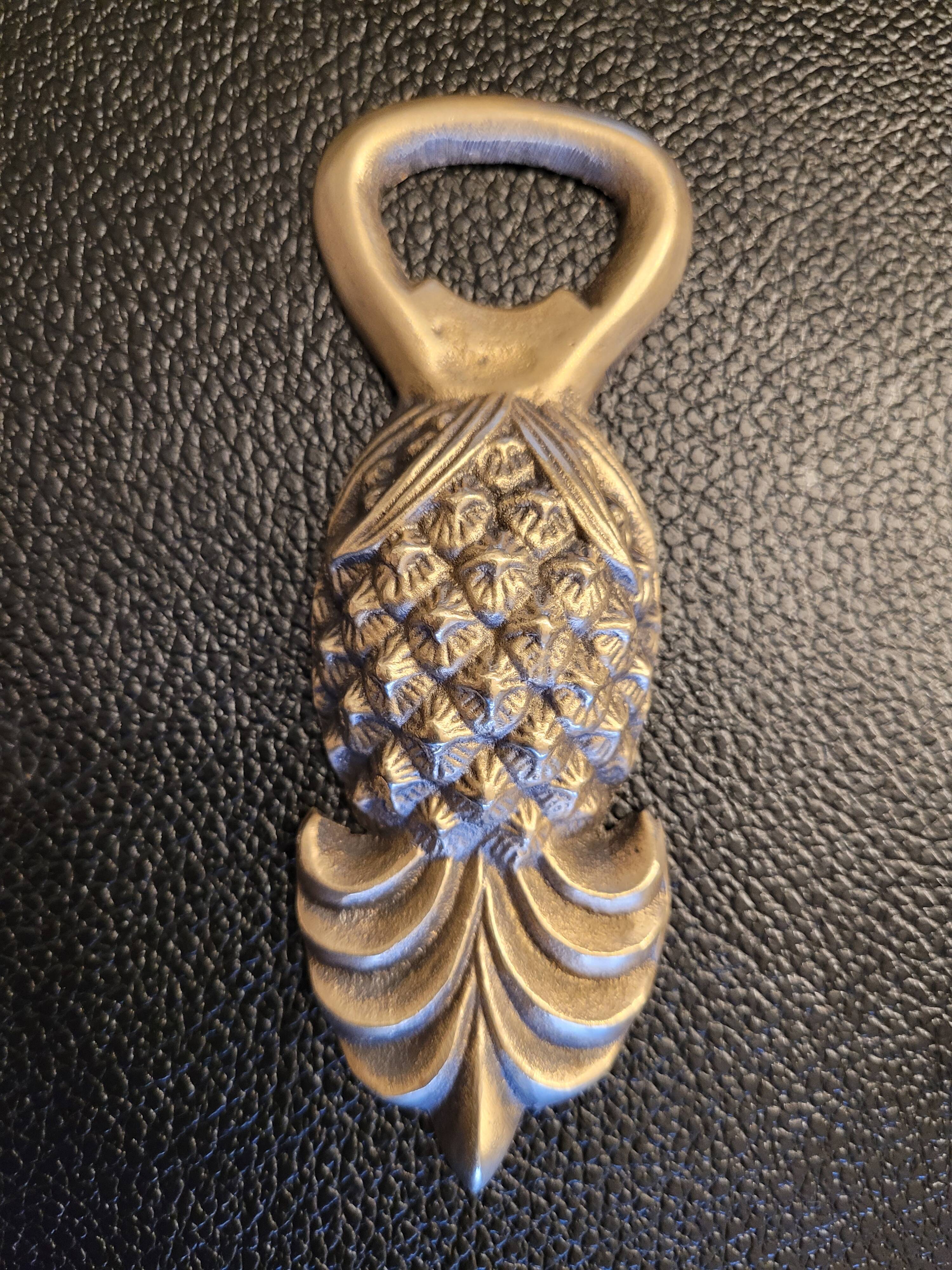 Brass pineapple bottle opener