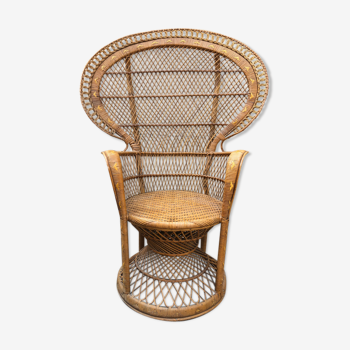 "Emmanuelle" chair in 1960s rattan XXL