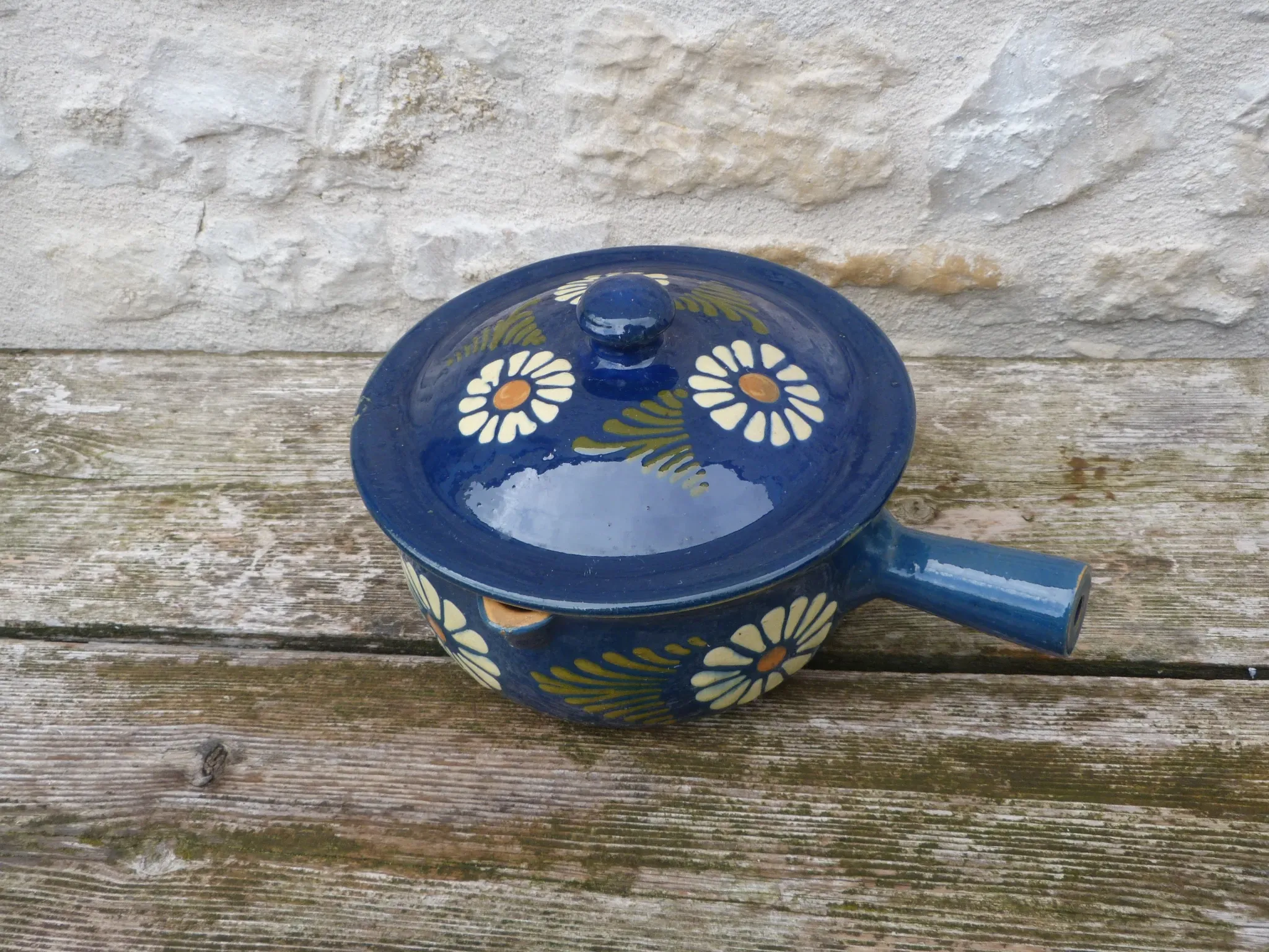 Vintage Marmite or earthenware soup tureen from Alsace.