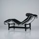 Black Fur LC4 Chaise Longue by Le Corbusier & Pierre Jeanneret for Cassina