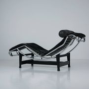 Black Fur LC4 Chaise Longue by Le Corbusier & Pierre Jeanneret for Cassina
