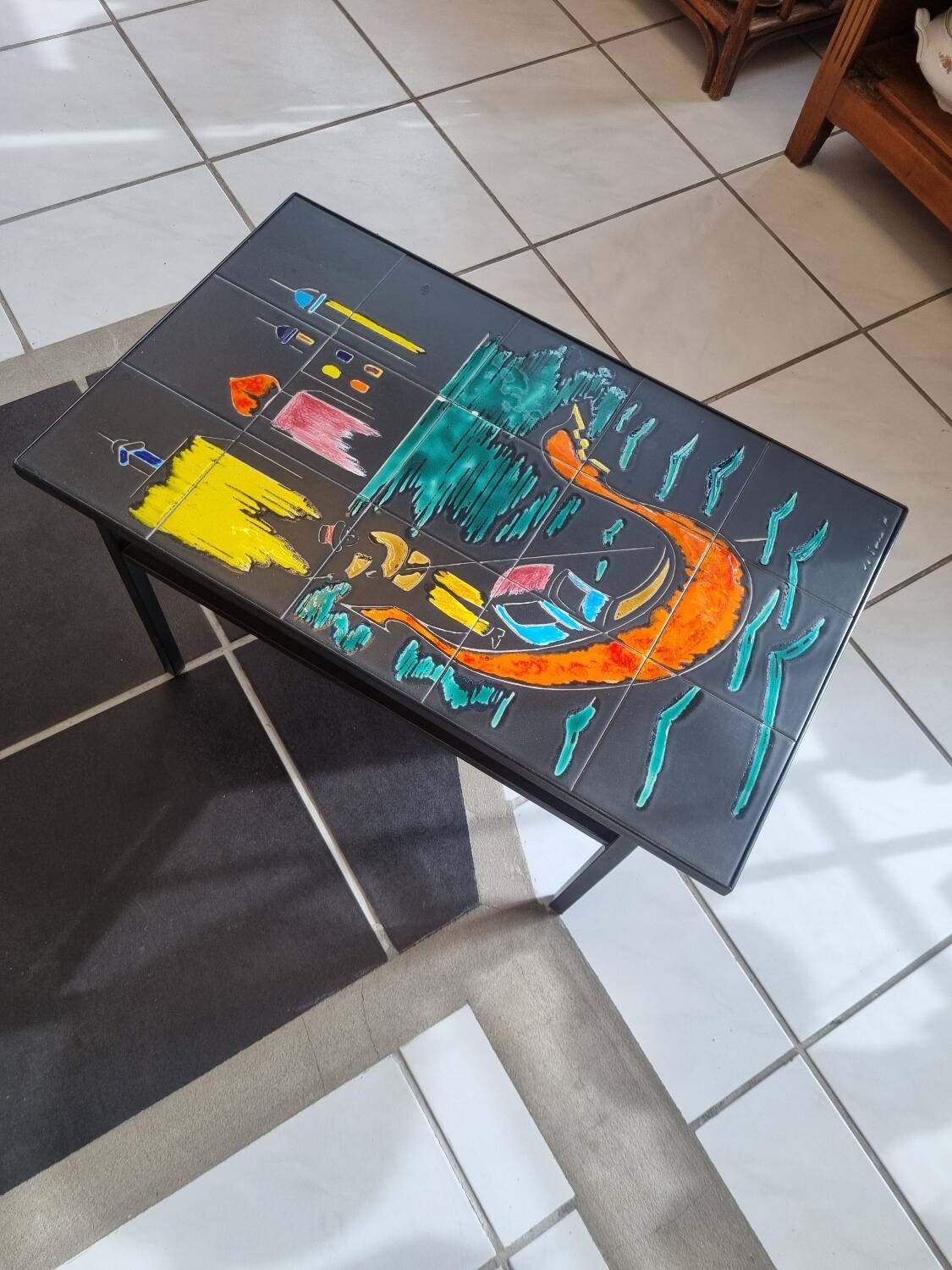 Vintage coffee table signed