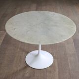 Vintage Round Marble Tulip Dining Table By Eero Saarinen For Knoll, 1970s