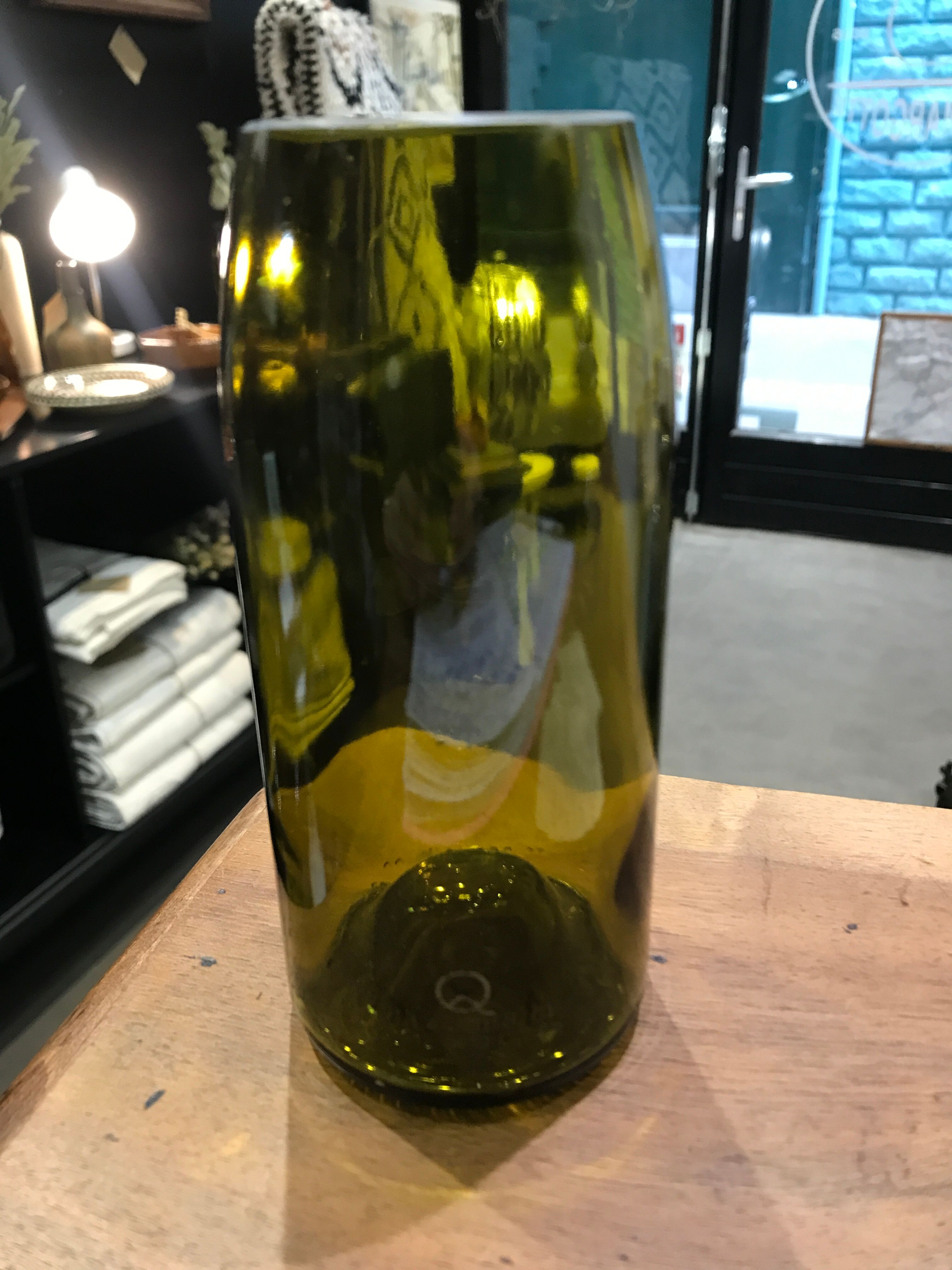 Vase bottle recycled wine small model