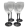 Lot de 4 verres à vin Luminarc pied noir