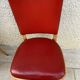 3 chairs in red Skaï