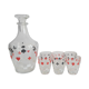 Service à liqueur jeu de cartes pique trèfle carreau et cœur - Vintage