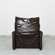 Leather Maralunga Lounge Chair and Ottoman by Vico Magistretti for Cassina