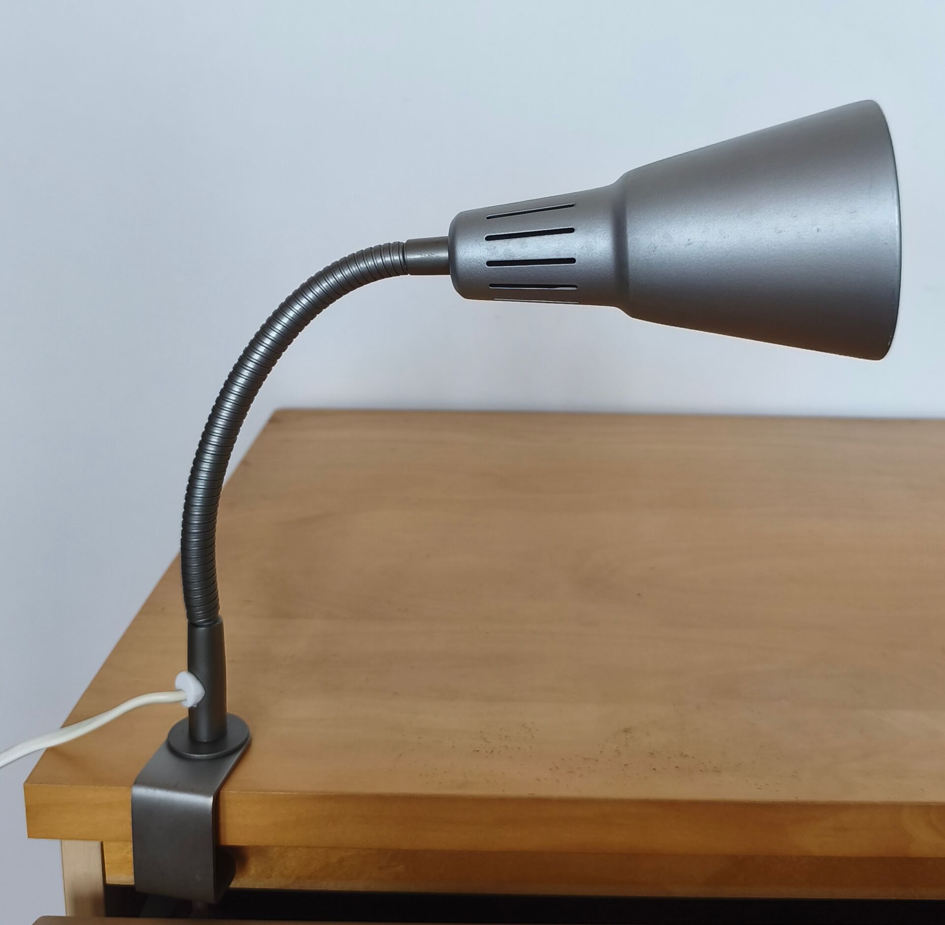 Lampe a pince réglable gris argenté vintage 90's