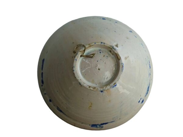 Bol Fajalauza espagnol ancien vert et bleu