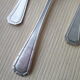 Set of 5 silver metal soup spoons Alfénide Model Tosca