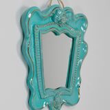 Art Deco wall mirror Theatre in terracotta by Gmundner Keramik, Austria, 1930s