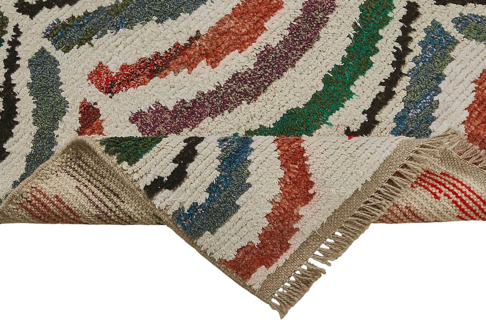 Tapis boho recyclé turc fait main 86 cm x 293 cm