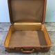 Old suitcase travel leather brown70s vintage