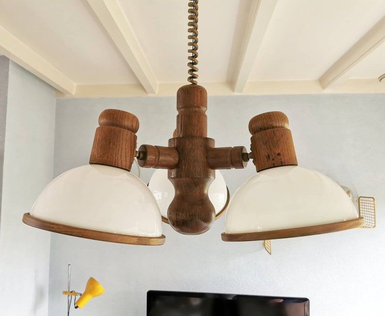 Vintage Steinhauer pendant lamp 3 lamps 80s