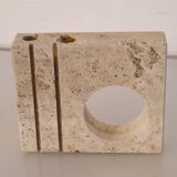 Travertine candlestick Fratelli Mannelli 1970