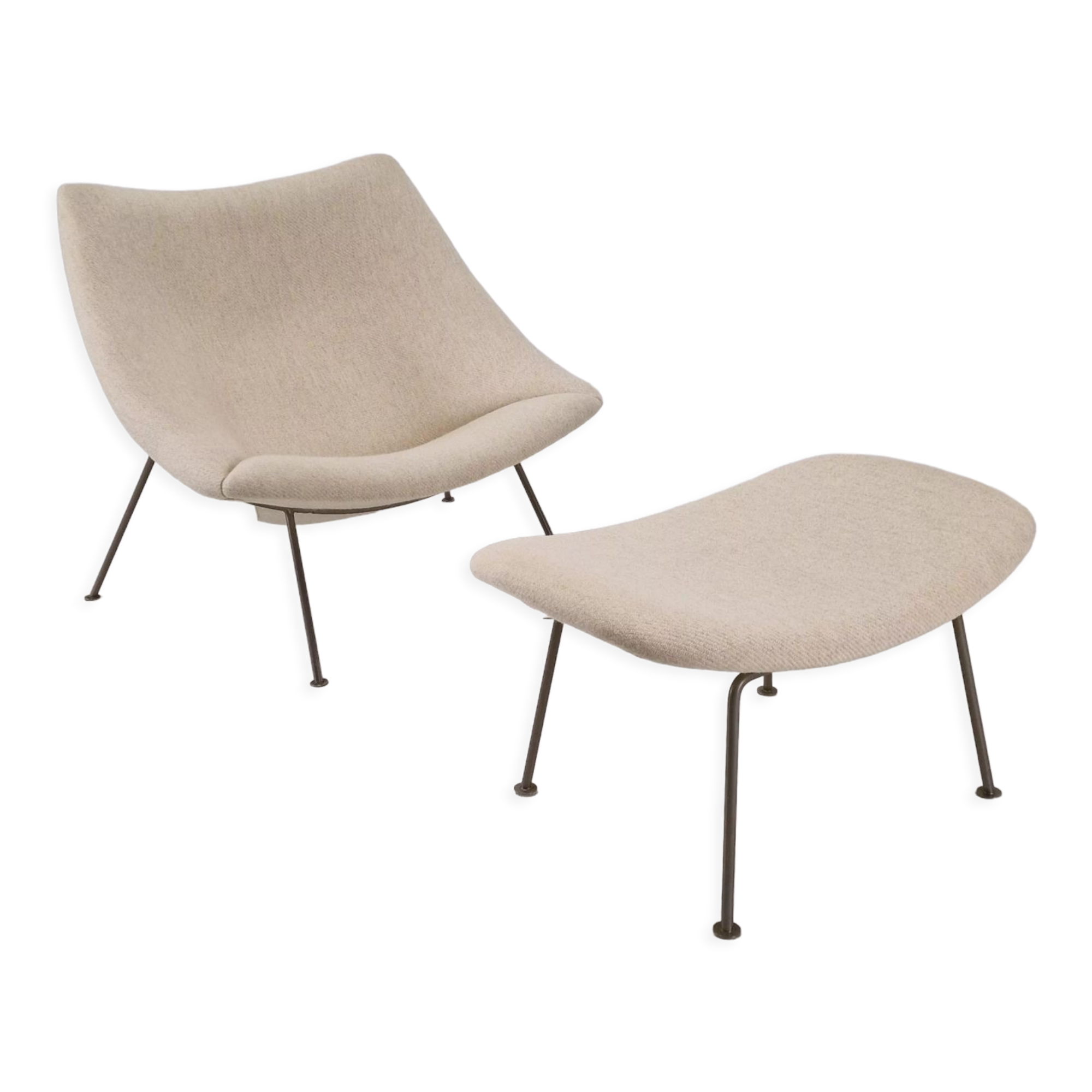 Oyster Chair with Ottoman by Pierre Paulin for Artifort, 1960's