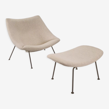 Oyster Chair with Ottoman by Pierre Paulin for Artifort, 1960's