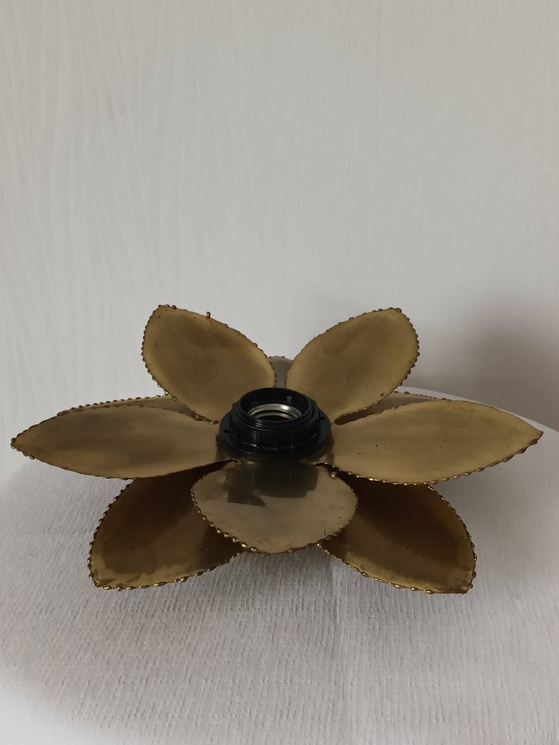 Brass flower wall sconce
