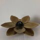 Brass flower wall light