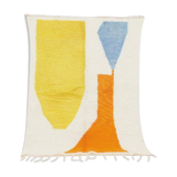 Handmade traditional Berber rug, square size 2.5/2.5 m.