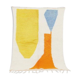 Handmade traditional Berber rug, square size 2.5/2.5 m.