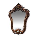 Miroir rocaille bois doré, XIXeme