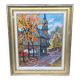 Peinture au couteau :  village en russie